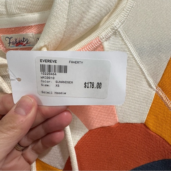 Faherty Soleil Hoodie Sun and Sea XS NWT - Picture 6 of 9